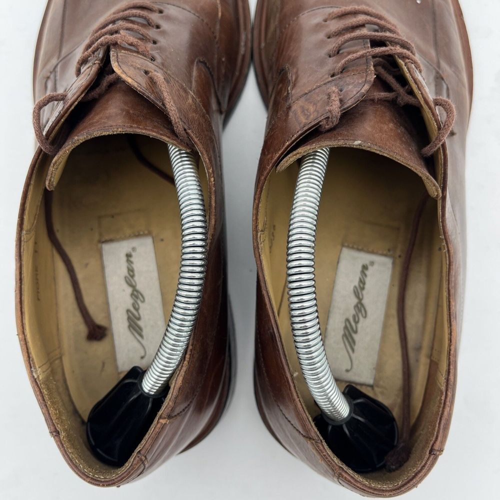 Mezlan Fiore Brown Leather Lace-Up Split Toe Apron Oxford Shoes Men's US 11 M - Picture 6 of 16